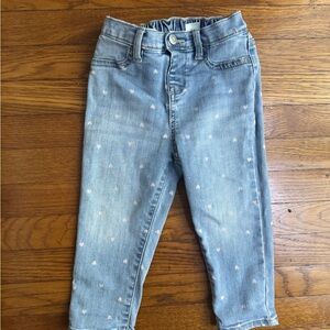 Carters Light Blue Heart Patterned Jeans Size 24M